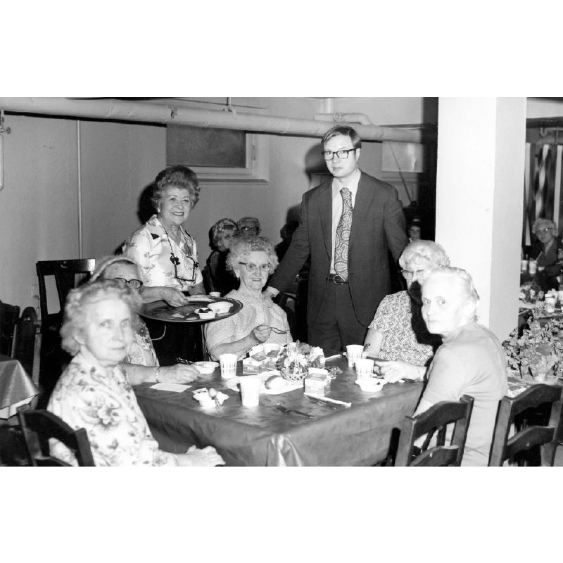 Seniors at Community Cafe during the 1970s